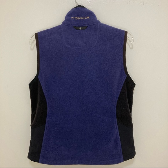 Columbia Winter Fleece Purple and Black Vest with Adjustable Waist - Picture 2 of 13